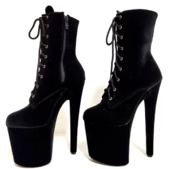 Pole Dance Shoes Women Sexy Boots Open Toe Zipper Geometric Stiletto Heel Red Rave Club Thigh High Boots Over The Knee Boots Stripper Shoes -UK Winter Shoes Sales 2023 202106111416156735138