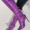 Women Knee High Boots Grape Purple Pointed Toe Bright Leather Stiletto Heel Sexy High Boots -UK Winter Shoes Sales 2023 202106221847556559714