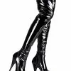 Pole Dance Shoes Women's Sexy Thigh High Heel Boots Stretch Platform Stiletto Heel Stripper Shoes In Black -UK Winter Shoes Sales 2023 202107071722232391094
