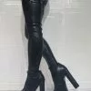 Women's Platform Chunky Heel Thigh High Boots In Black 2 Women's Platform Chunky Heel Thigh High Boots In Black -UK Winter Shoes Sales 2023 202107281905442129974