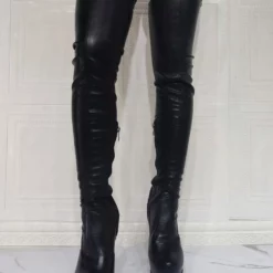 Women's Platform Chunky Heel Thigh High Boots In Black 12 Women's Platform Chunky Heel Thigh High Boots In Black -UK Winter Shoes Sales 2023 20210728190545409151