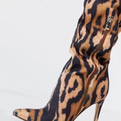 Women's Animal Print Stiletto Heel Thigh High Boots 9 Women's Animal Print Stiletto Heel Thigh High Boots -UK Winter Shoes Sales 2023 202107281909308384640