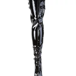 Pole Dance Shoes Women's Sexy Platform Thigh High Heel Boots With Buckles In Black Patent Leather -UK Winter Shoes Sales 2023 202108121520370693603