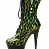 Pole Dance Shoes Women's Lace Up Geometric Print Platform High Heel Sexy Ankle Boots -UK Winter Shoes Sales 2023 202108121528444861735
