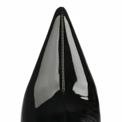 Women's Black Thigh High Heel Boots Bright Leather 13 Women's Black Thigh High Heel Boots Bright Leather -UK Winter Shoes Sales 2023 202108171814098764868