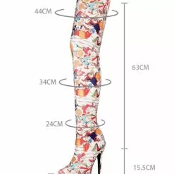 Women's Printed Stiletto Heel Platform Thigh High Boots -UK Winter Shoes Sales 2023 202108171815383253723