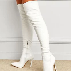 Women's Thigh High Boots Pointy Toe Stiletto Heel Bright Leather 13 Women's Thigh High Boots Pointy Toe Stiletto Heel Bright Leather -UK Winter Shoes Sales 2023 20210820172147727321