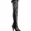 Pole Dance Shoes Women Sexy Thigh High Boots Buckle Stiletto Heel Lace Up Black -UK Winter Shoes Sales 2023 202108221221114614424