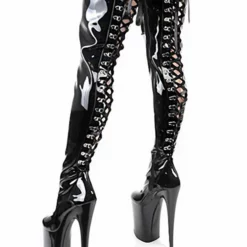 Pole Dance Shoes Sexy High Heel Boots Platform Stiletto Heel Sky High Heel Black -UK Winter Shoes Sales 2023 202108221221143948415