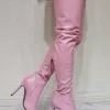 Women Over The Knee Boots Plus Size Stiletto Heel PU Leather Pink Thigh High Boots -UK Winter Shoes Sales 2023 202109300957483695290