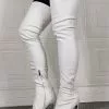 Women Over The Knee Boots Plus Size Stiletto Heel PU Leather White Thigh High Boots -UK Winter Shoes Sales 2023 202110111344319509499