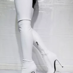Women Over The Knee Boots Plus Size Stiletto Heel PU Leather Black Thigh High Boots 18 Women Over The Knee Boots Plus Size Stiletto Heel PU Leather Black Thigh High Boots -UK Winter Shoes Sales 2023 202110111344361328044