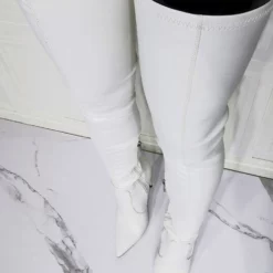 Women Over The Knee Boots Plus Size Stiletto Heel PU Leather Black Thigh High Boots 19 Women Over The Knee Boots Plus Size Stiletto Heel PU Leather Black Thigh High Boots -UK Winter Shoes Sales 2023 202110111344364543592