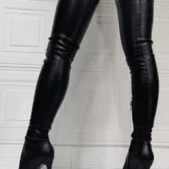 Women Over The Knee Boots Plus Size Stiletto Heel PU Leather Black Thigh High Boots 16 Women Over The Knee Boots Plus Size Stiletto Heel PU Leather Black Thigh High Boots -UK Winter Shoes Sales 2023 202110111344384222735
