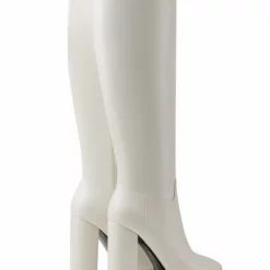 Women Boots Chunky Heel PU Leather Black Knee High Boots 13 Women Boots Chunky Heel PU Leather Black Knee High Boots -UK Winter Shoes Sales 2023 20211012144524402859