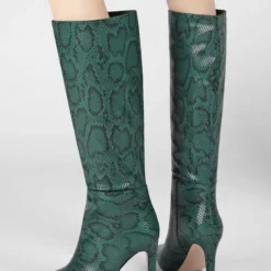 Women Boots Peach Pink Pointed Toe Stiletto Heel Knee High Boots -UK Winter Shoes Sales 2023 202110121523255351426