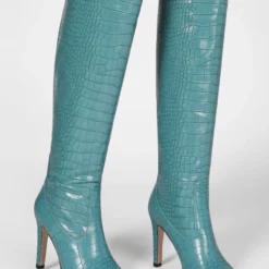 Women Boots Stiletto Heel Pointed Toe PU Leather Eric White Knee High Boots -UK Winter Shoes Sales 2023 202110161543205576146