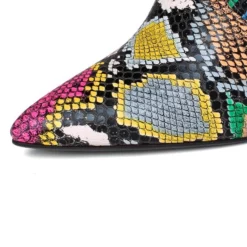 Women Boots Pointed Toe Chunky Heel PU Leather Green Knee High Boots -UK Winter Shoes Sales 2023 202110161543292817998