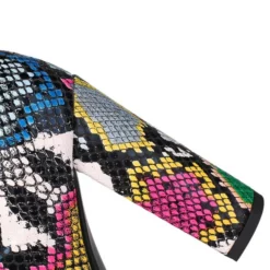 Women Boots Pointed Toe Chunky Heel PU Leather Green Knee High Boots -UK Winter Shoes Sales 2023 202110161543295966878