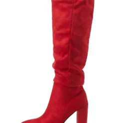 Women Boots Chunky Heel Pointed Toe Micro Suede Martin Boots Knee High Boots -UK Winter Shoes Sales 2023 20211027150903503565