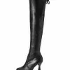 Women Over The Knee Boots Goblet Heel Platform Black Thigh High Boots -UK Winter Shoes Sales 2023 202201061405025992889