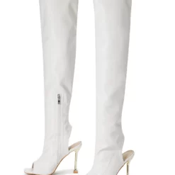 Women Over The Knee Boots Stiletto Heel Pointed Toe Platform Black Thigh High Boots -UK Winter Shoes Sales 2023 202201061405251142530