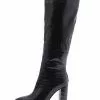 Women Croc Embossed Chunky Heel Knee-High Boots 1 Women Croc Embossed Chunky Heel Knee-High Boots -UK Winter Shoes Sales 2023 202201251159526903422