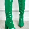 Women's Knee High Boots Chunky Heel Pointy Toe -UK Winter Shoes Sales 2023 202205121909399543605