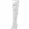 Women's Goblet Heel Thigh High Boots PU Leather -UK Winter Shoes Sales 2023 202207181830488461618