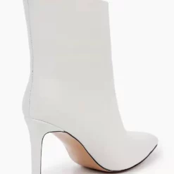 High Heel Booties Black PU Leather Pointed Toe Ankle Boots -UK Winter Shoes Sales 2023 202208031754009635666