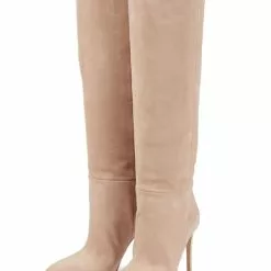 Suede Knee High Boots Women Pointed Toe High Heel Knee Boots -UK Winter Shoes Sales 2023 202208031754085578477