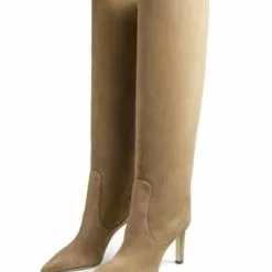 Women's Knee High Boots Black Stiletto Heel Wide Calf Boots -UK Winter Shoes Sales 2023 202208031754131088113