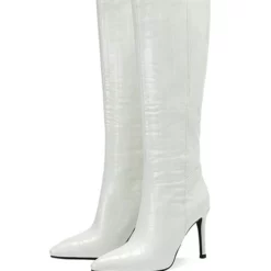 Women's Knee Boots PU Leather Stiletto Heel Knee High Boots -UK Winter Shoes Sales 2023 202208031754200101282