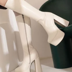 Women's Knee High Boots Platform Chunky Heel Knee Boots 16 Women's Knee High Boots Platform Chunky Heel Knee Boots -UK Winter Shoes Sales 2023 202208041416050829744