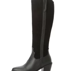 Women's Western Boots Patchwork Chunky Heel Knee High Boots -UK Winter Shoes Sales 2023 202208041416403386885