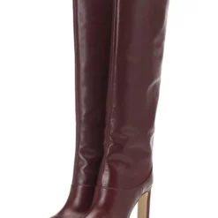 Women's Wide Calf Boots Burgundy Pointed Toe Chunky Heel Knee High Boots 14 Women's Wide Calf Boots Burgundy Pointed Toe Chunky Heel Knee High Boots -UK Winter Shoes Sales 2023 202208041813320265520