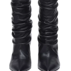 Women's Slouch Boots Pointed Toe High Heel Ankle Boots -UK Winter Shoes Sales 2023 202208081555311556466