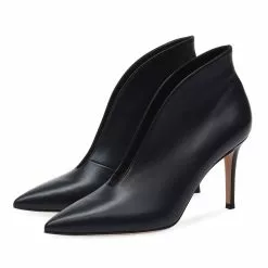 High Heel Booties Burgundy Pointed Toe Stiletto Heel Ankle Boots -UK Winter Shoes Sales 2023 202208081555403042449