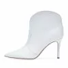 White Ankle Boots Women PU Leather Pointed Toe High Heel Booties -UK Winter Shoes Sales 2023 202208081555429504404