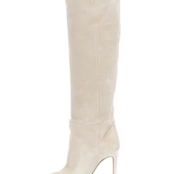 Women's Suede High Heel Boots Pointed Toe Knee Length Boots