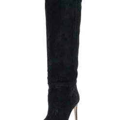 Women's Suede High Heel Boots Pointed Toe Knee Length Boots -UK Winter Shoes Sales 2023 202208081556496057104