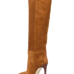 Women's Suede High Heel Boots Pointed Toe Knee Length Boots -UK Winter Shoes Sales 2023 202208081556502855180