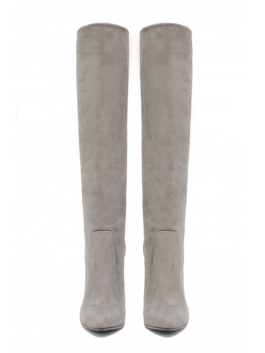 Women 's Wide Calf Boots Suede Stiletto Heel Knee High Boots 7 Women 's Wide Calf Boots Suede Stiletto Heel Knee High Boots - Image 5