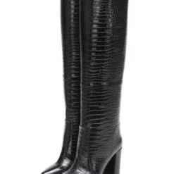 Women's Knee Length Boots Black Pointed Toe High Heel Boots -UK Winter Shoes Sales 2023 202208091333049134935
