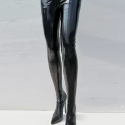 Black Pants Shoes Elastic Pointed Toe Stiletto Heel Thigh High Boots