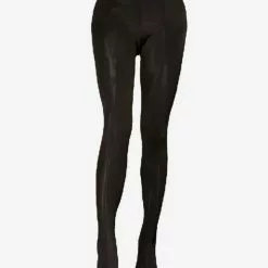 Women's Black Pant Shoes Elastic Stiletto Heel Thigh High Boots