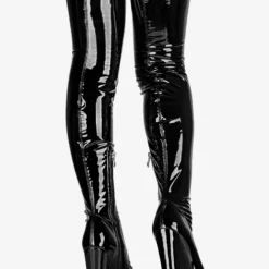 Women's Chunky Heel PU Leather Thigh High Boots -UK Winter Shoes Sales 2023 202210111432293352753