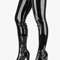 Women's Chunky Heel PU Leather Thigh High Boots -UK Winter Shoes Sales 2023 202210111432299802206