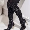 Sexy High Heel Boots Pointed Toe Rhinestones Street Wear Black Thigh High Boots Over The Knee Boots -UK Winter Shoes Sales 2023 202210261041267836355