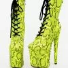 Women Sexy Boots Round Toe Lace Up Snake Print Stiletto Heel Rave Club Green Thigh High Boots Over The Knee Boots -UK Winter Shoes Sales 2023 202210261759209998701